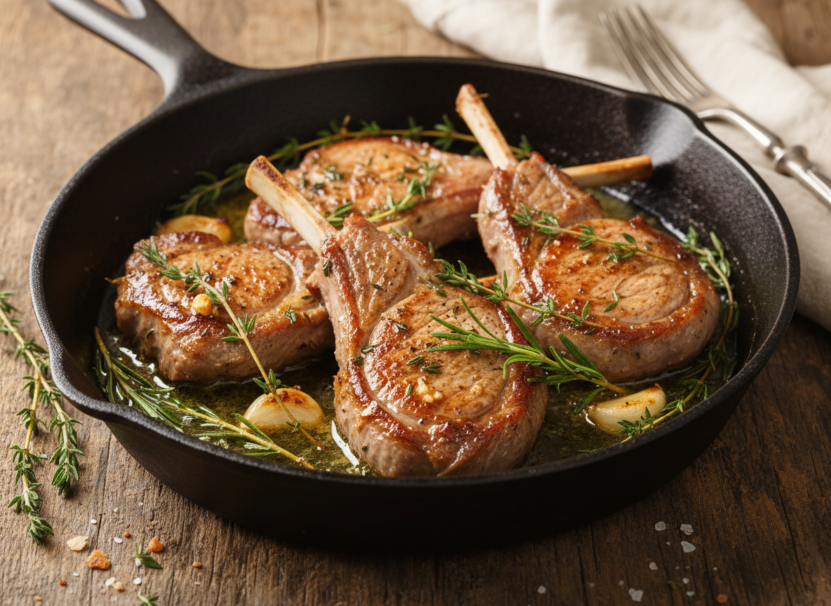 Garlic Butter Lamb Leg Steaks