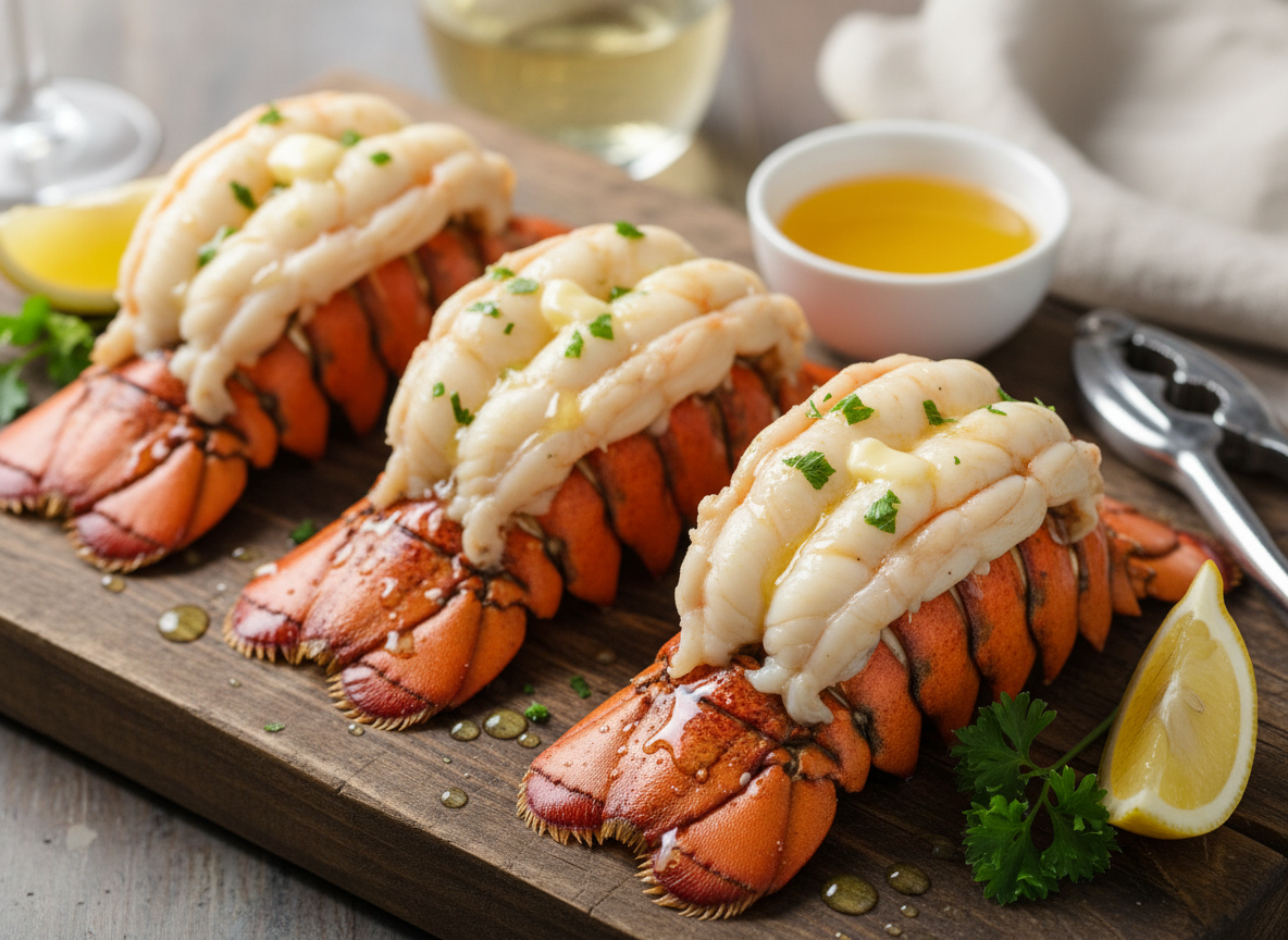 Broiled Lobster Tails with Garlic Butter