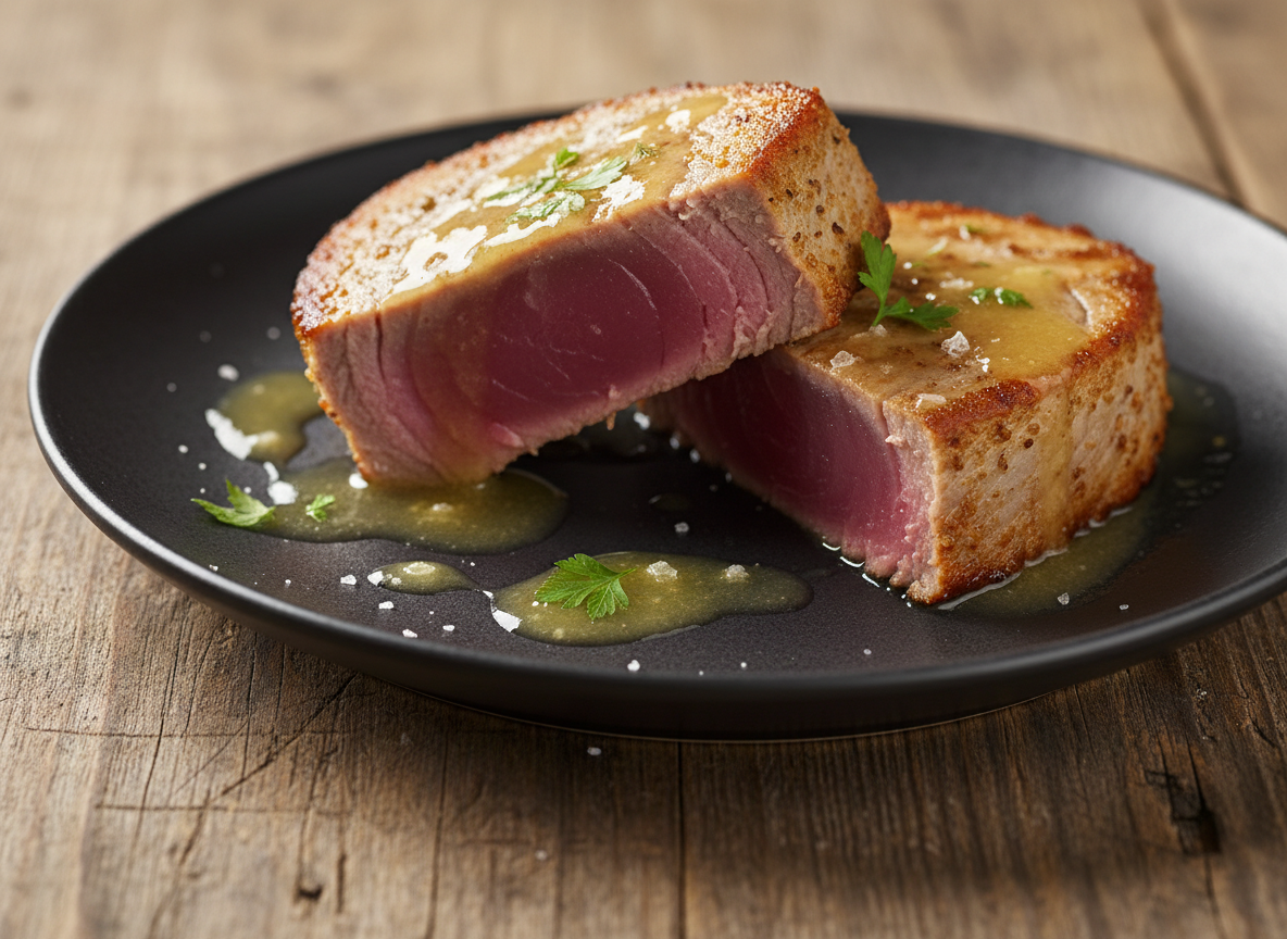 Seared Tuna Steaks with Lemon Butter