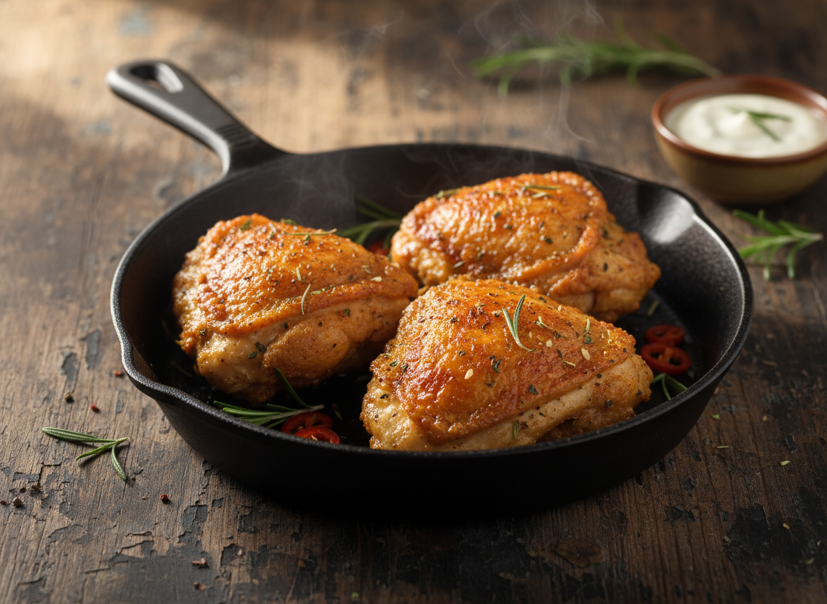 Tallow-Fried Crispy Chicken Thighs